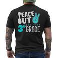 Peace Out 3Rd Grade Graduation Last Day School 2021 Men's Back Print T-shirt