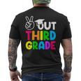 Peace Out 3Rd Grade Happy Last Day Of School Students Men's Back Print T-shirt