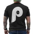 Philly Baseball P Mens Back Print T-shirt