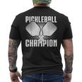Pickleball Champion Funny Pickle Ball Sports Mens Back Print T-shirt