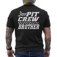 Pit Crew Brother Hosting Race Car Birthday Matching Family Men's T-shirt Back Print