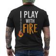 I Play With Fire Poi Fire Spinner Men's T-shirt Back Print