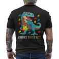 Plus Size Autism Awareness Funny Dinosaur With Puzzle Dinosaur Funny Gifts Mens Back Print T-shirt