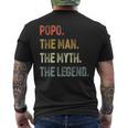 Popo The Man The Myth The Legend Grandpa Father Day Men's Back Print T-shirt