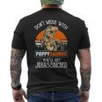 Poppy Grandpa Gift Dont Mess With Poppysaurus Mens Back Print T-shirt
