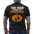 Pregnant Halloween Costume For Dad Expecting Lil Pumpkin Men's T-shirt Back Print