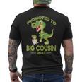Promoted To Big Cousin Dinosaur Trex Boys Mens Back Print T-shirt