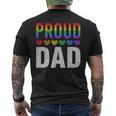 Proud Dad Of Gay Lesbian Lgbt Family Matching Pride Ally Mens Back Print T-shirt