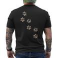 Puppy Paw Print Pet Lover Dog Lovers Animal Rescue Rights Men's T-shirt Back Print