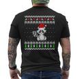 Raccoon Ugly Christmas Sweater Men's T-shirt Back Print