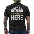 Rains Name Gift Have No Fear Rains Is Here Mens Back Print T-shirt