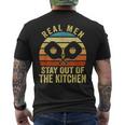 Real Men Stay Out Of The Kitchen Funny Pickleball Gift Mens Back Print T-shirt