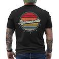 Retro Ammannsville Home State Cool 70S Style Sunset Men's T-shirt Back Print