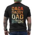 Retro Dada Daddy Dad Bruh Fathers Day Vintage Father Men's Back Print T-shirt