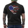 Retro Heart Gods Children Are Not For Sale American Flag Retro Gifts Mens Back Print T-shirt