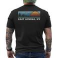Retro Sunset Stripes East Aurora New York Men's T-shirt Back Print