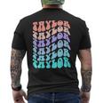 Retro Taylor First Name Birthday Men's T-shirt Back Print
