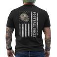 Retro Vintage American Flag Football Uncle Fathers Day Mens Back Print T-shirt