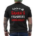 Santas Favorite Urologist Job Xmas Men's Back Print T-shirt