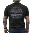 Sci-Fi Space Tourism Futuristic Neon Planet Jupiter Men's T-shirt Back Print