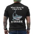 Shark When I Grow Up Cute Scary Ocean Fish Sea Creature Mens Back Print T-shirt