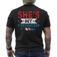 Shes My Firecracker His And Hers 4Th July Matching Couples Mens Back Print T-shirt
