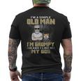 Im A Simple Old Man Im Grumpy And Like My Dog Men's Back Print T-shirt Im A Simple Old Man Im Grumpy And Like My Dog Men's Back Print T-shirt