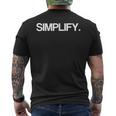 Simplify A Minimalism Perfect For Every Minimalist Men's T-shirt Back Print