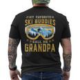 Skiing My Favorite Ski Buddies Call Me Grandpa Men's Back Print T-shirt
