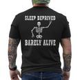 Sleep Deprived Barley Alive Skeleton Men's T-shirt Back Print