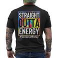 Social Worker Straight Outta Energy Social Worker Tie Dye Mens Back Print T-shirt