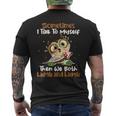 Sometimes I Talk To Myself Then We Both Laugh And Laugh Owls Mens Back Print T-shirt