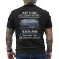 My Son Is A Sailor Aboard The Uss Abraham Lincoln Sailor Men's Back Print T-shirt
