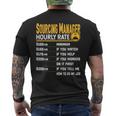 Sourcing Manager Hourly Rate Sourcing Director Men's T-shirt Back Print