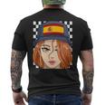 Spain Flag Bucket Hat Spanish Girl European Pride Mens Back Print T-shirt