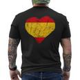Spain Spanish Pride Espana Heart Spanish Flag Spanish Roots Mens Back Print T-shirt
