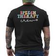 Speech Therapy Crew Speech Language Pathologist Slp School Mens Back Print T-shirt
