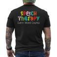 Speech Therapy Every Word Counts Speech Therapist Mens Back Print T-shirt