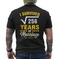 Square Root Of 256 16 Years Wedding Anniversary Mens Back Print T-shirt
