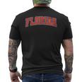 State Of Florida Pride Varsity Style Distressed Men's T-shirt Back Print