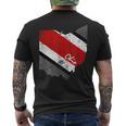 State Of Ohio Pride Striped Silhouette Vintage Graphic Men's Back Print T-shirt