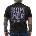 Summer Vibes Sunglasses With Palm Tree Funny Beach Life Summer Funny Gifts Mens Back Print T-shirt