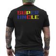Super Uncle Worlds Best Uncle Ever Awesome Cool Uncle Mens Back Print T-shirt