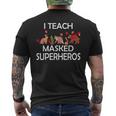 I Teach Masked Superheroes Pumpkin Animals Lovers Pumpkin Men's T-shirt Back Print