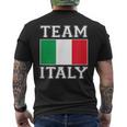Team Italy Print Italian National Country Flag Italy Mens Back Print T-shirt