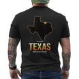 Texas America State Annular Solar Eclipse 2023 Astronomy Men's T-shirt Back Print