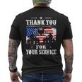Thank You For Your Service Patriotic Veterans Day Men's T-shirt Back Print