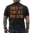 Thanksgiving Matching Couples She's My Sweet Potato I Yam Men's T-shirt Back Print