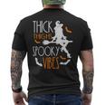 Thick Thighs Spooky Vibes Pretty Eyes Witch Halloween Party Men's T-shirt Back Print