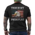 This Is My Pride Flag Usa American 4Th Of July Patriotic Mens Back Print T-shirt